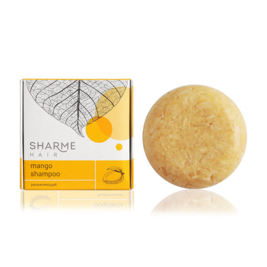 Натуральный твердый шампунь Sharme Hair Mango с маслом манго, увлажняющий